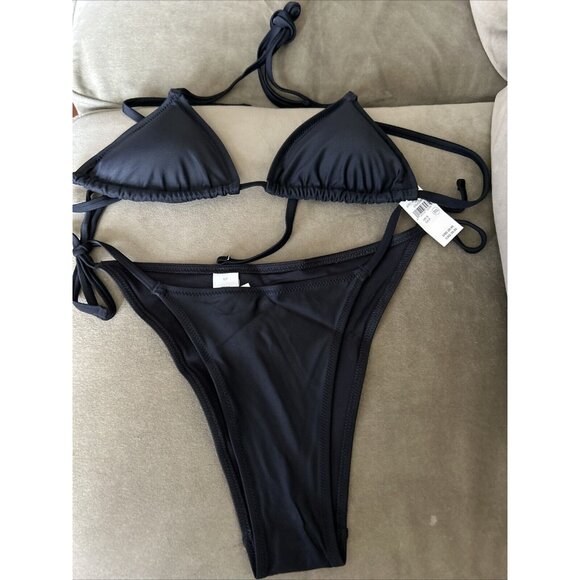 Aerie 2-Piece Black Swimsuit Size Small - Picture 1 of 2